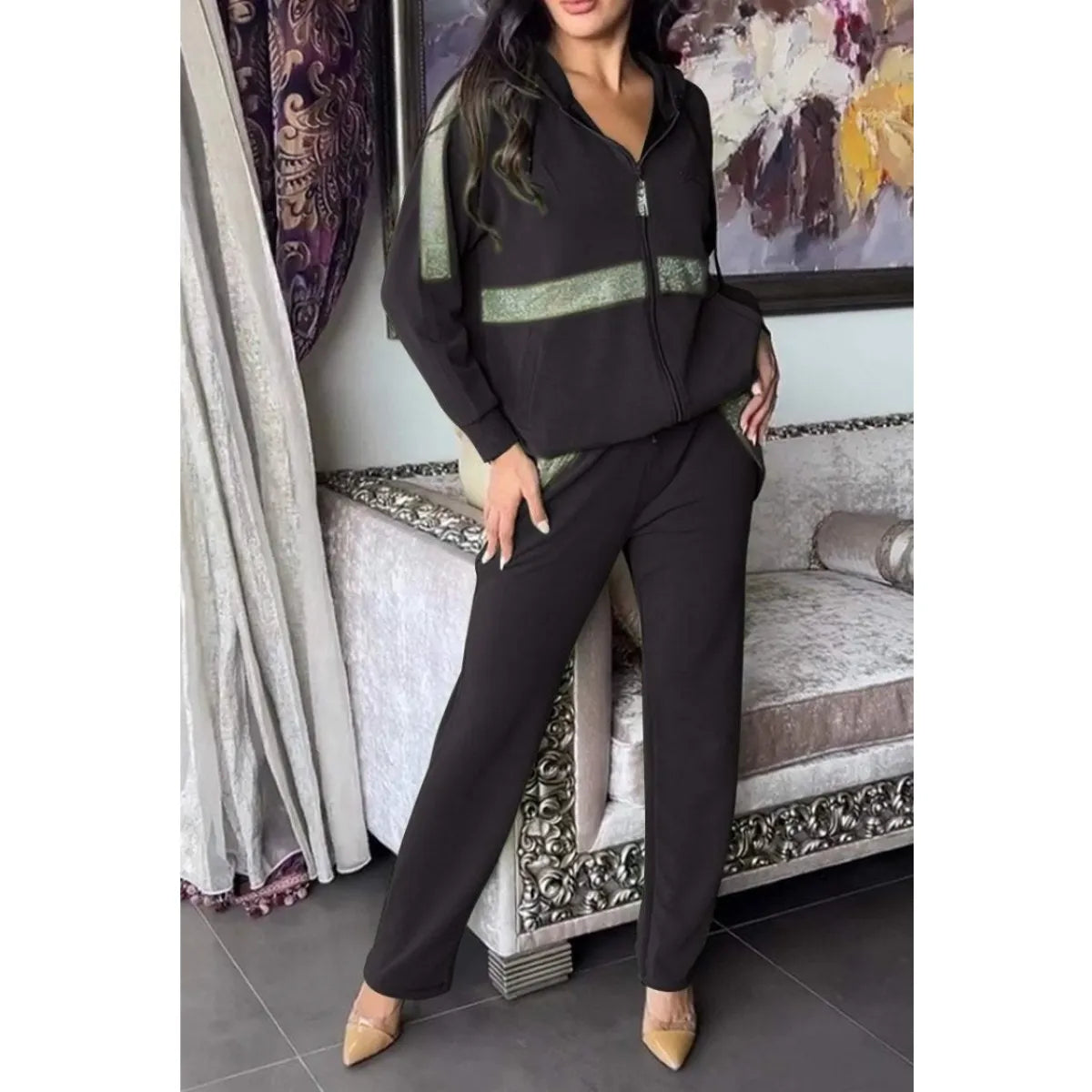 Loungewear Set Damen Mit Hosen & Hoodie | Lässig