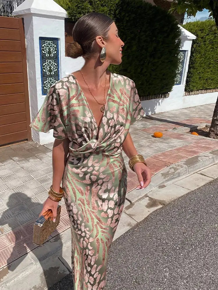 Lorelai - Elegantní šaty s uzlem pro svatební hosty
