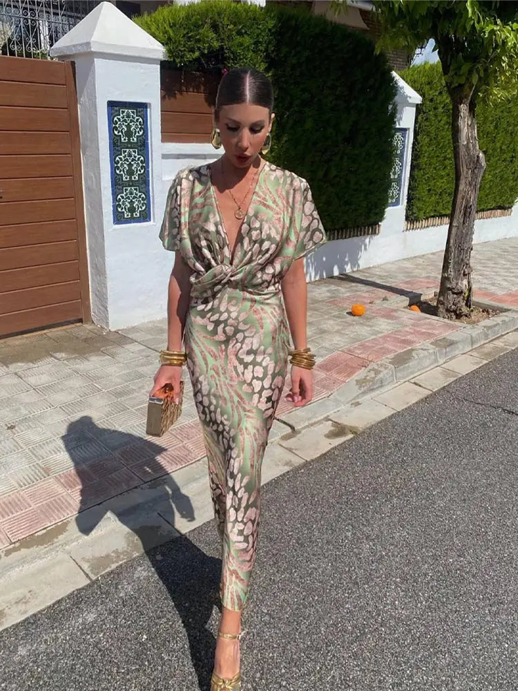 Lorelai - Elegantní šaty s uzlem pro svatební hosty