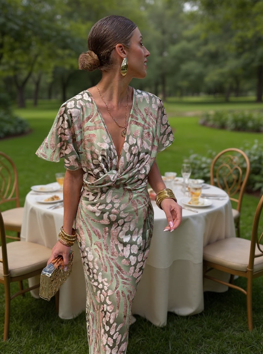 Lorelai - Elegantní šaty s uzlem pro svatební hosty