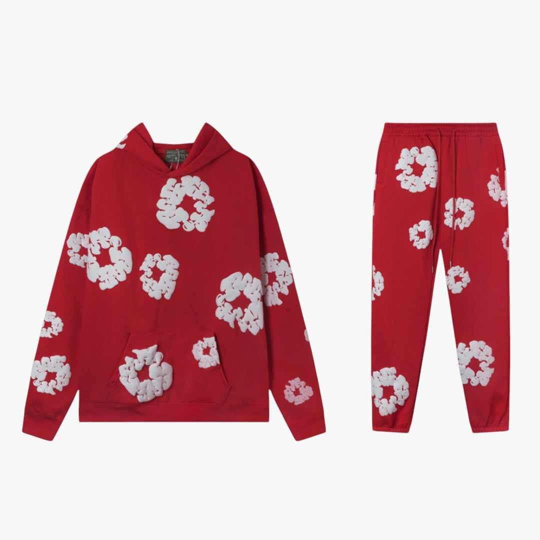 Moderner Unisex Loungewear Set Mit Blumenprint | Hose