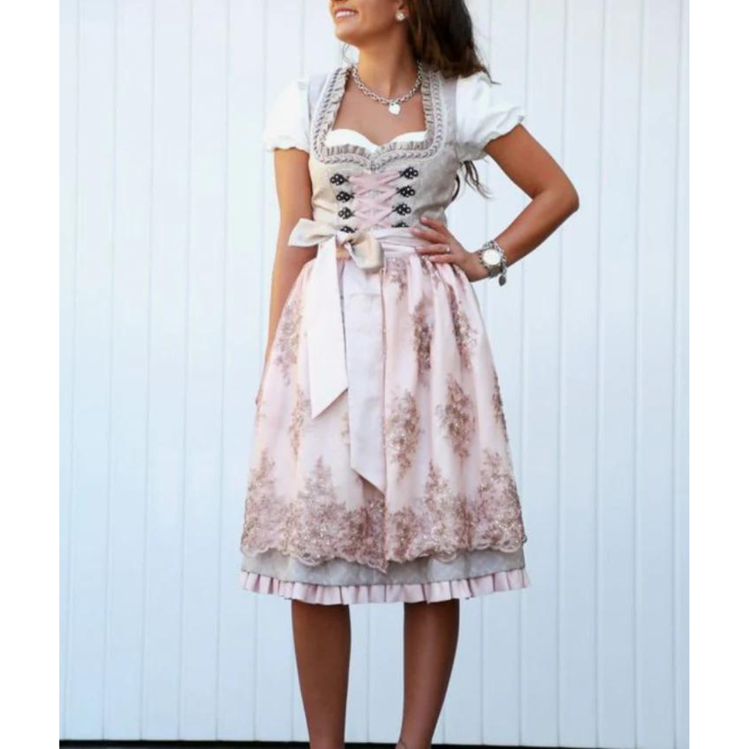 (DRAFTED) Oktoberfest Women's Dirndl with Apron and Lacing | Midi