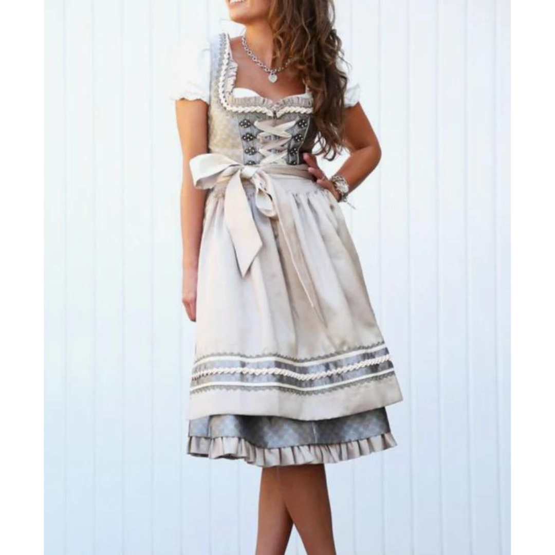 (DRAFTED) Oktoberfest Women's Dirndl with Apron and Lacing | Midi