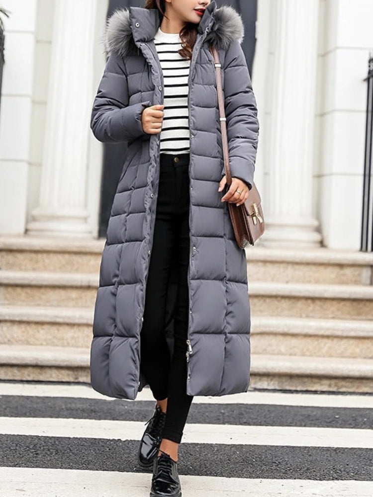 Parka Damen Mit Kapuze Und Bindegürtel | Lang Winter