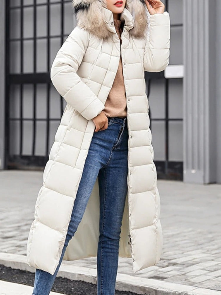 Parka Damen Mit Kapuze Und Bindegürtel | Lang Winter