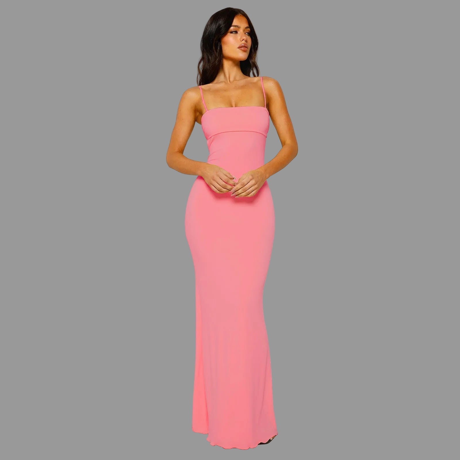Elena - Backless Maxi Dress with Figure-Hugging Fit