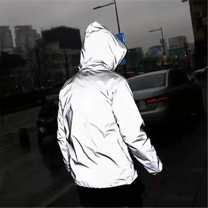 Reflexní pánská bunda s kapucí | Noční běh
