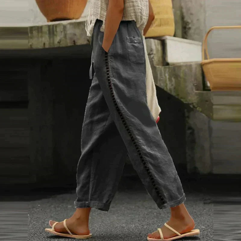 Halora - Dámské manšestrové kalhoty Komfort Fit