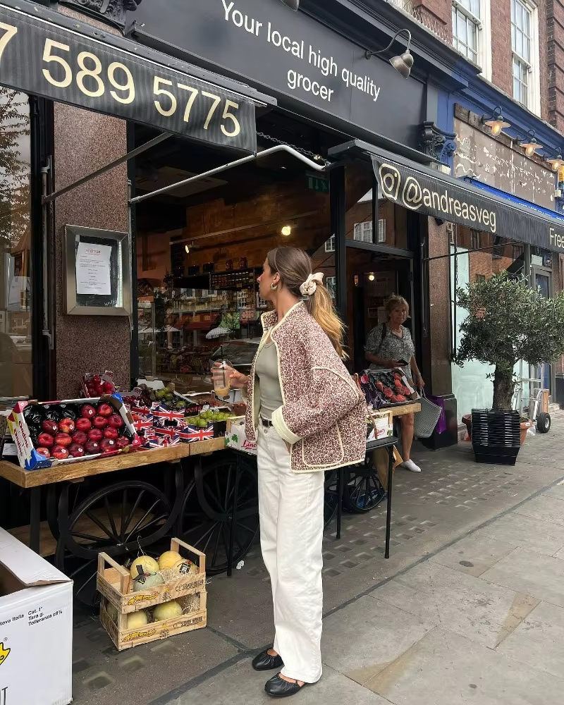 Stepp Übergangsjacke Damen Mit Blumenmuster | Kurz