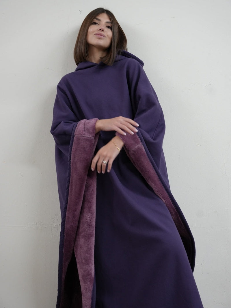 Unisex Poncho Mit Kapuze & Fleecefutter | Oversize