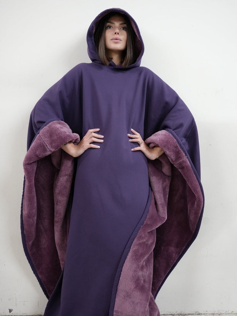 Unisex Poncho Mit Kapuze & Fleecefutter | Oversize