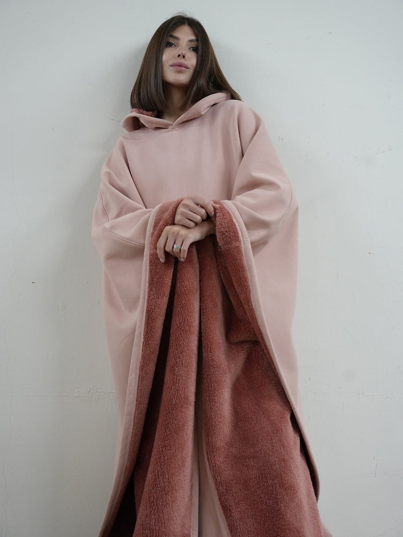 Unisex Poncho Mit Kapuze & Fleecefutter | Oversize