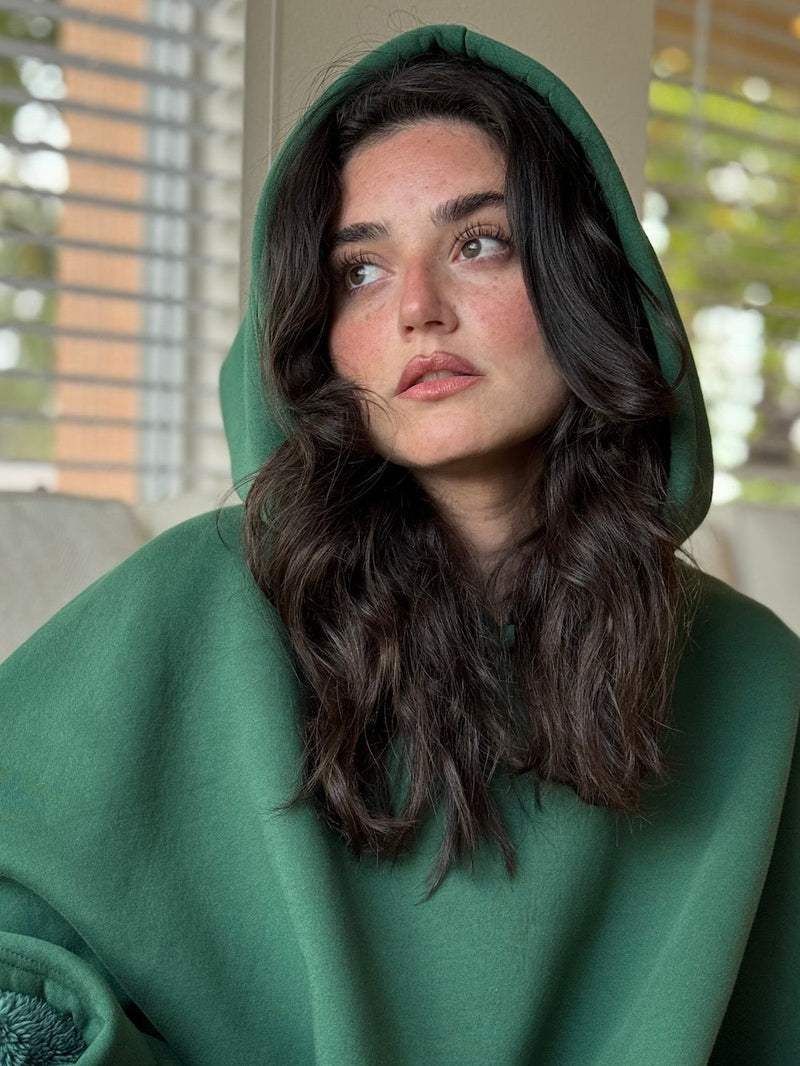 Unisex Poncho Mit Kapuze & Fleecefutter | Oversize