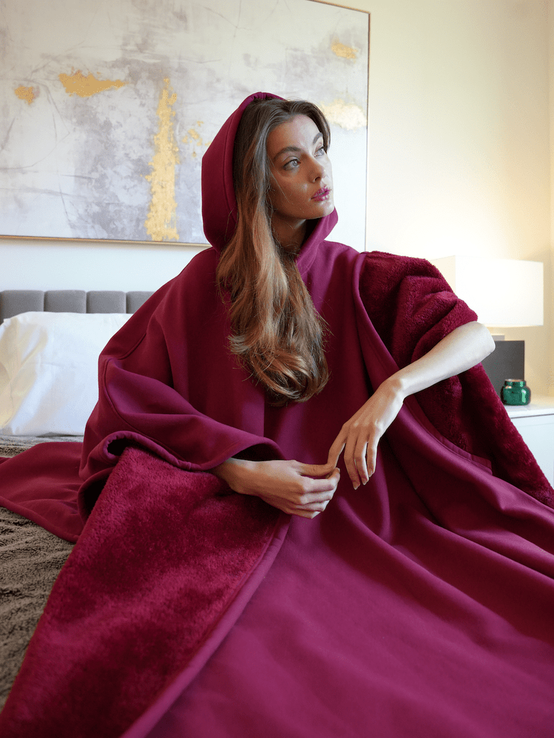 Unisex Poncho Mit Kapuze & Fleecefutter | Oversize