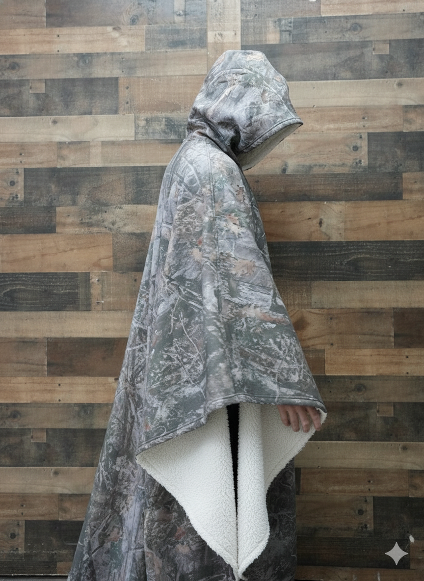 Unisex Poncho Mit Kapuze & Fleecefutter | Oversize