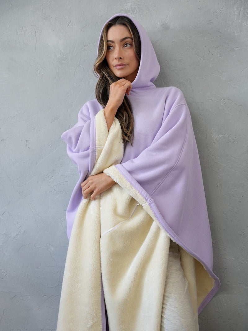 Unisex Poncho Mit Kapuze & Fleecefutter | Oversize