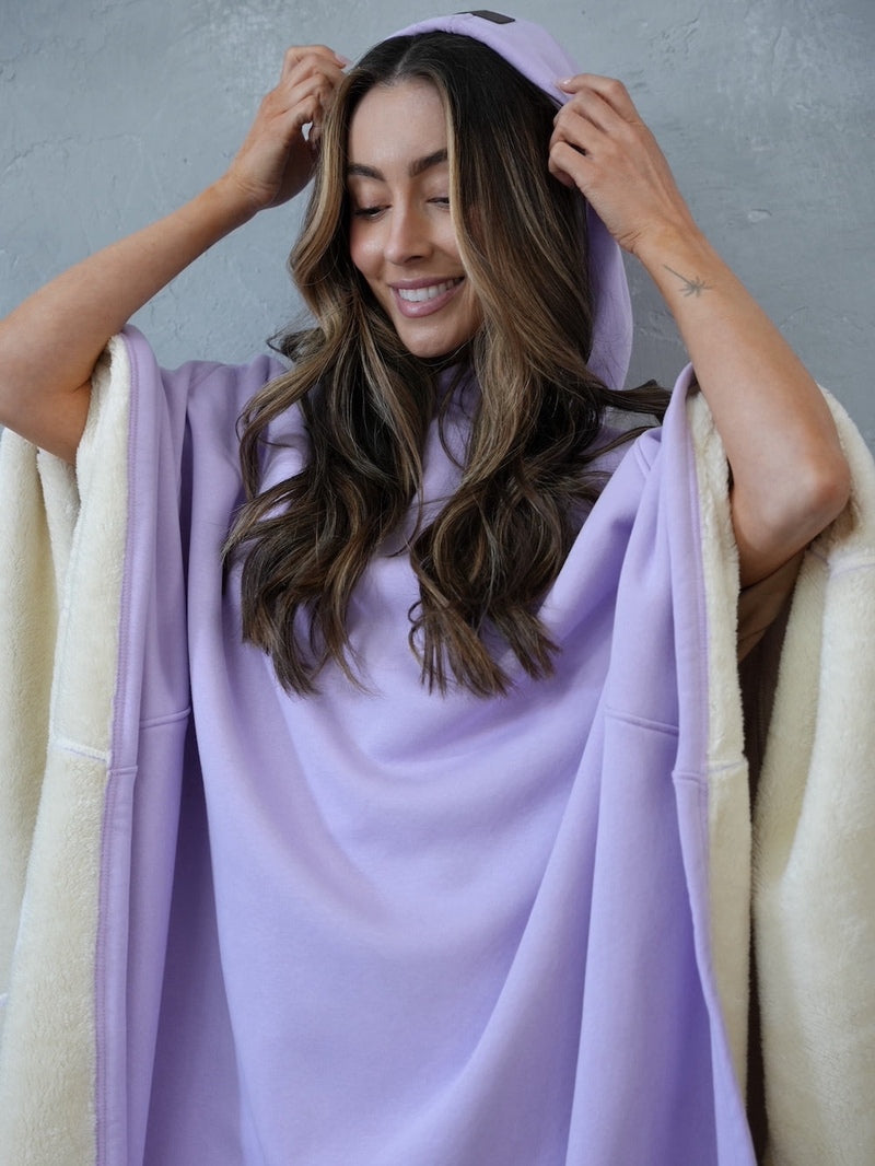 Unisex Poncho Mit Kapuze & Fleecefutter | Oversize