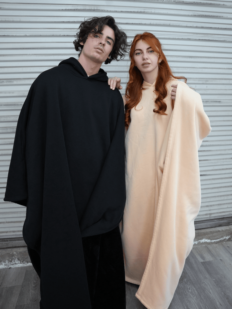 Unisex Poncho Mit Kapuze & Fleecefutter | Oversize