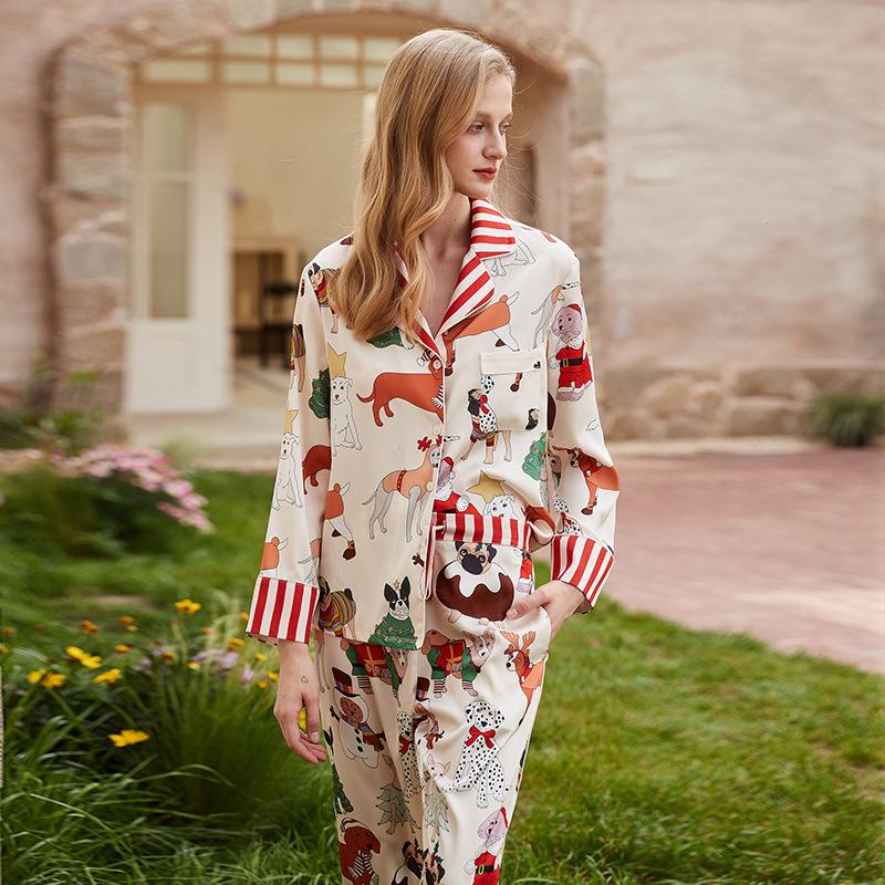 Weihnachtspyjama Damen Festlicher | Zweiteiler