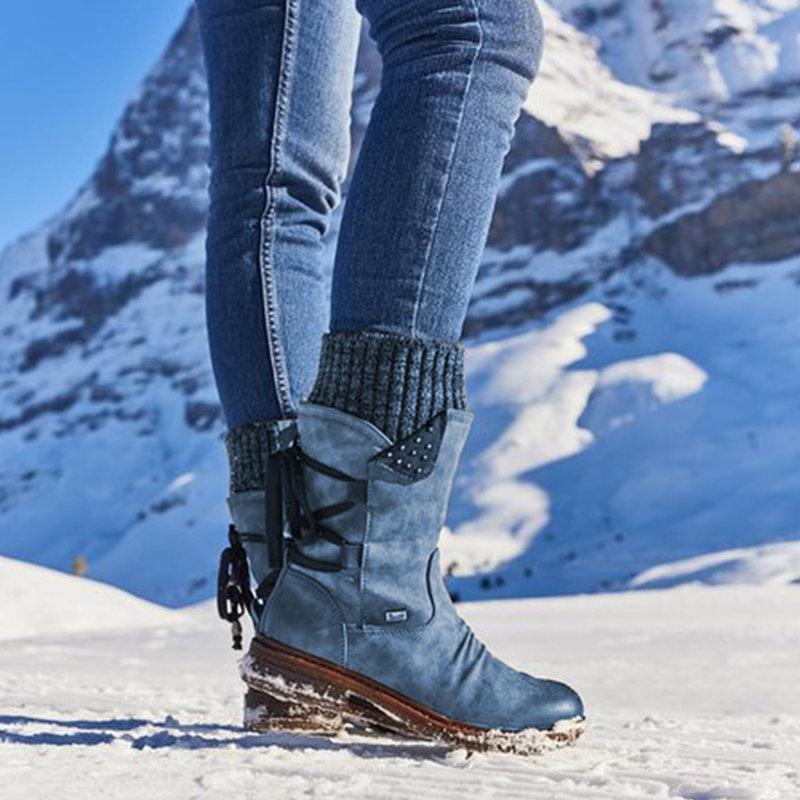 Winter Damen Schneestiefel Mit Schnürung | Hohe