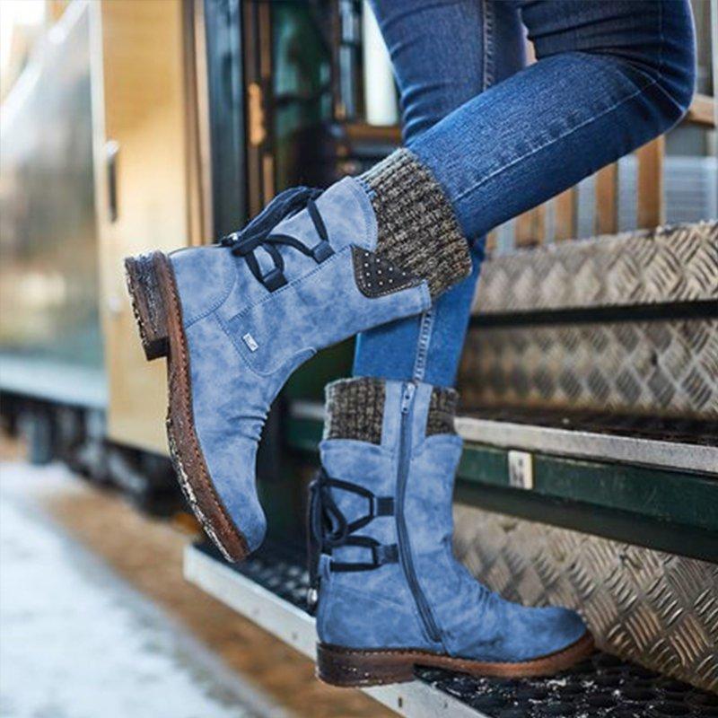 Winter Damen Schneestiefel Mit Schnürung | Hohe
