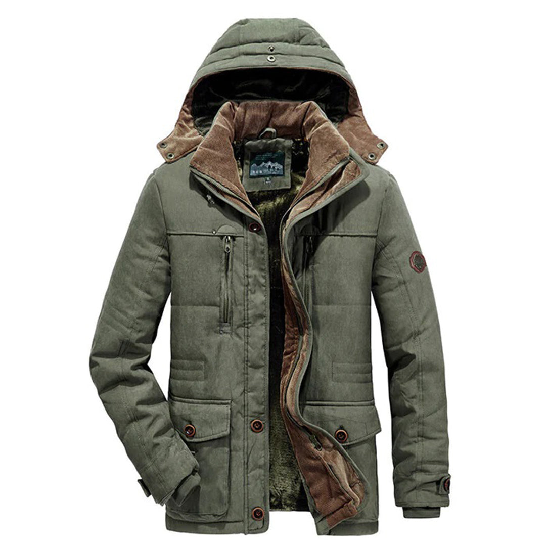 Winter Herren Fleece Winterjacke Mit Kapuze & Taschen | Warm