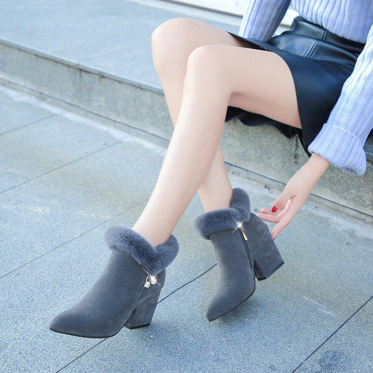 Winterstiefel Damen Mit Absatz Und Reißverschluss | Winter