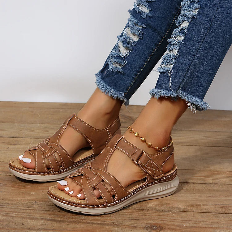Laird - Orthopädische Leder Sandalen Vintage Stil