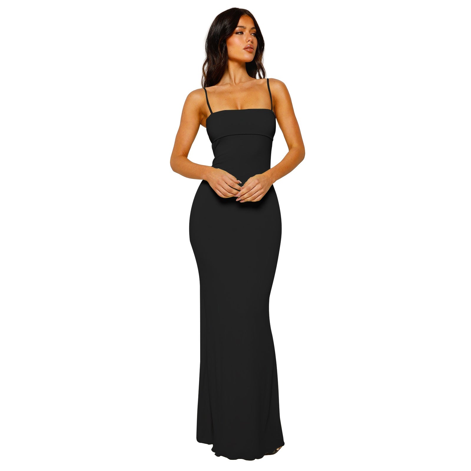 Elena - Backless Maxi Dress with Figure-Hugging Fit
