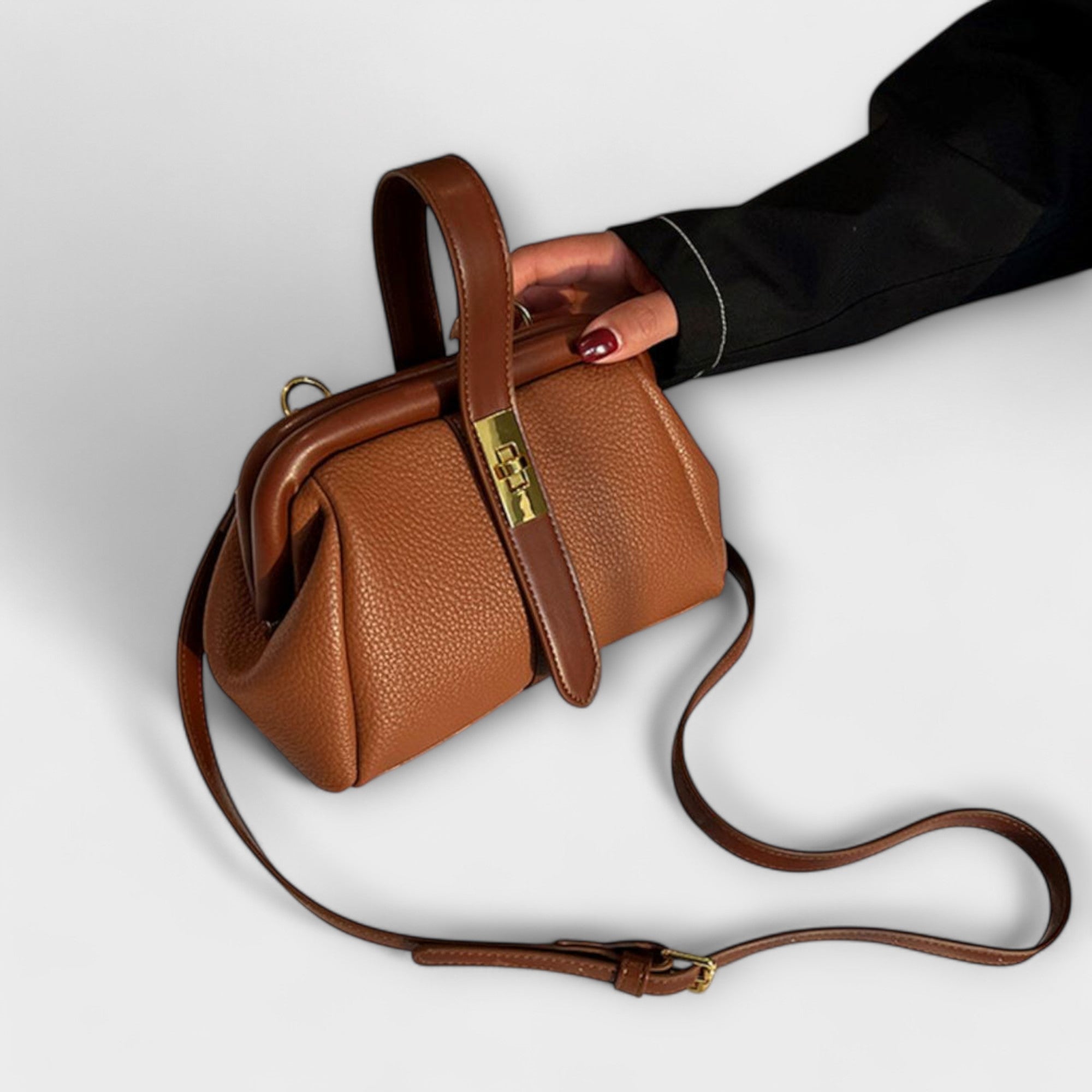Ivoria - Elegante Leder Mini Handtasche Damen