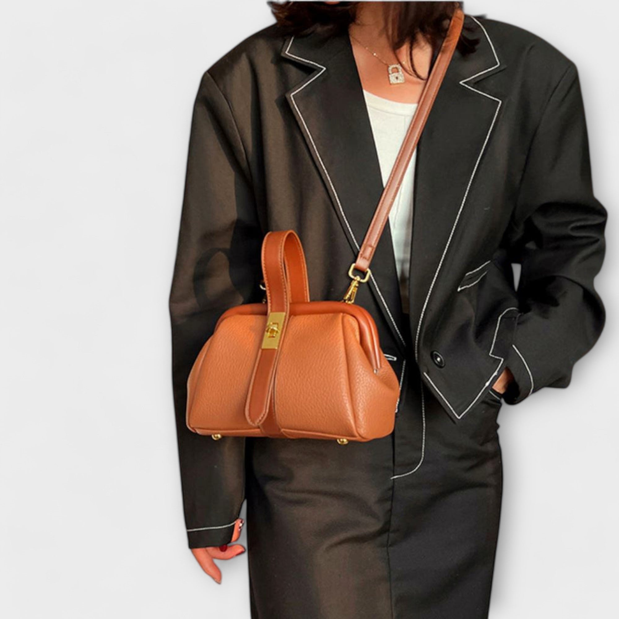 Ivoria - Elegante Leder Mini Handtasche Damen