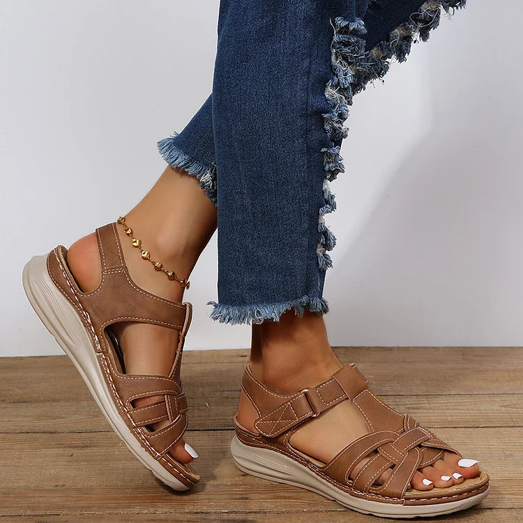 Laird - Orthopädische Leder Sandalen Vintage Stil