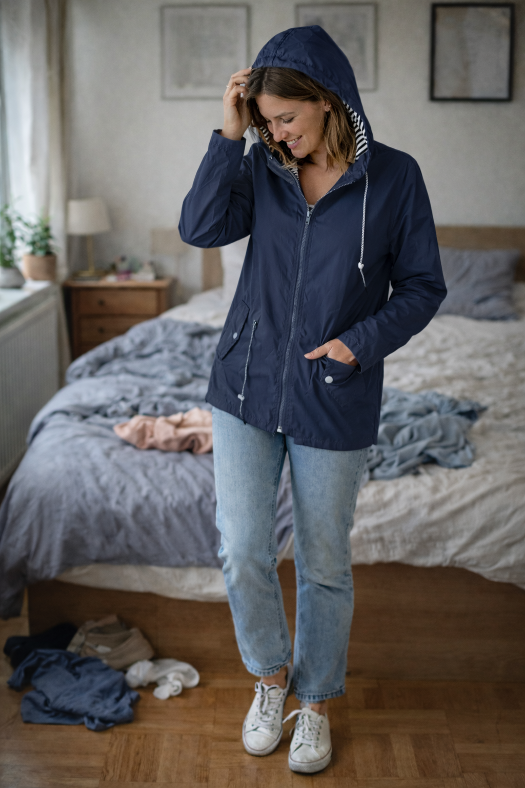 Damen Leichte Übergangsjacke | Mit Kapuze
