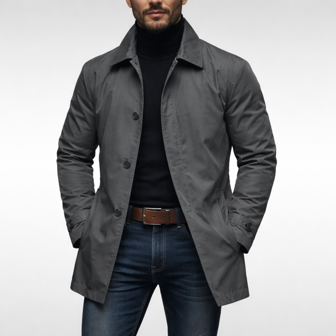 Herren Elegante Übergangsjacke | Mit Knopfverschluss