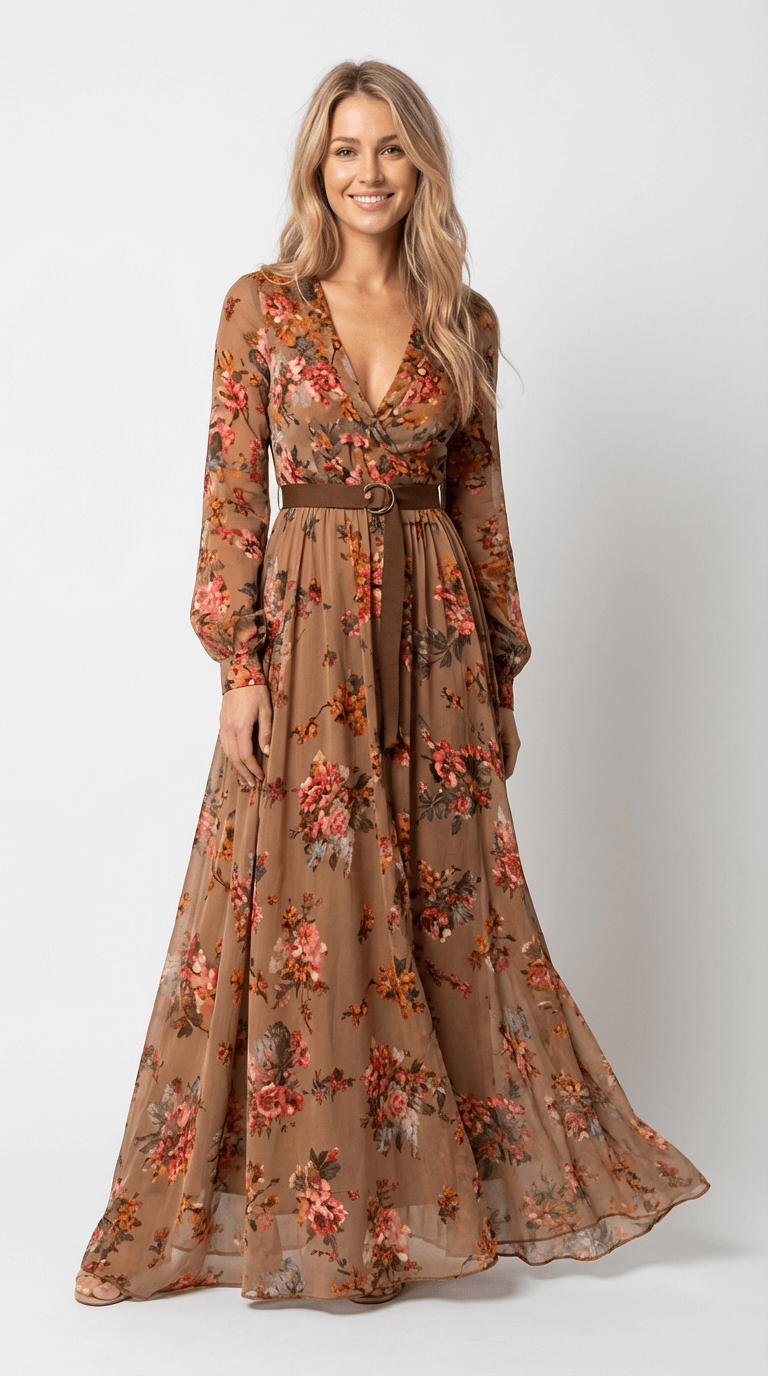Camelisse - Vestido maxi bohemio para mujer