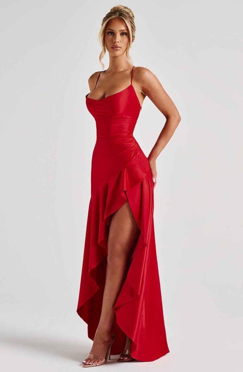 Vessia - Elegante maxi-jurk met ruches