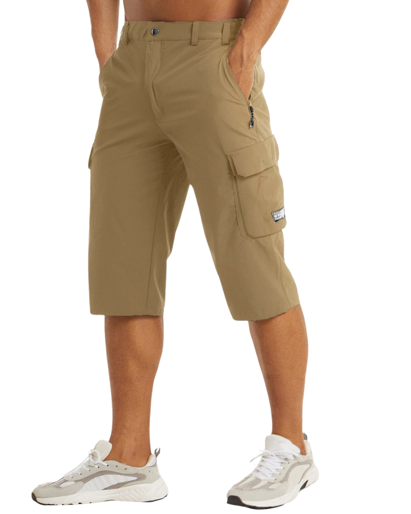 Kaelvor - Pantalones cortos cargo para hombre