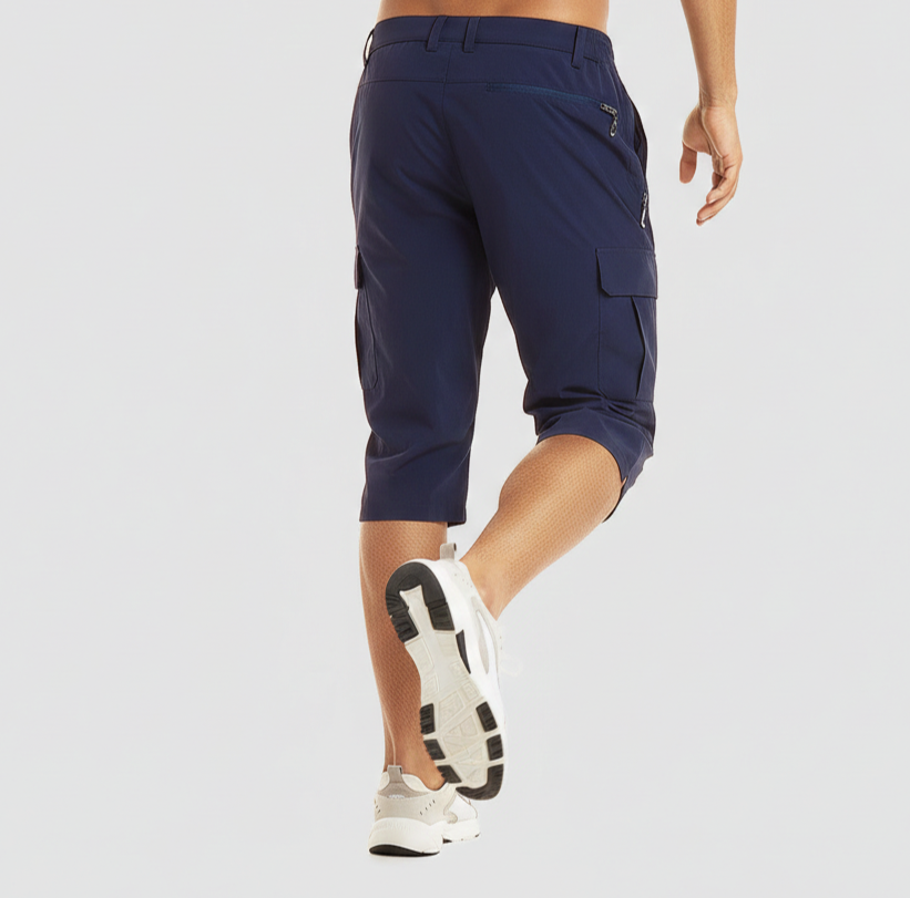 Kaelvor - Pantalones cortos cargo para hombre