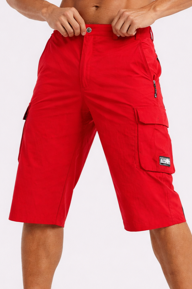 Kaelvor - Pantalones cortos cargo para hombre