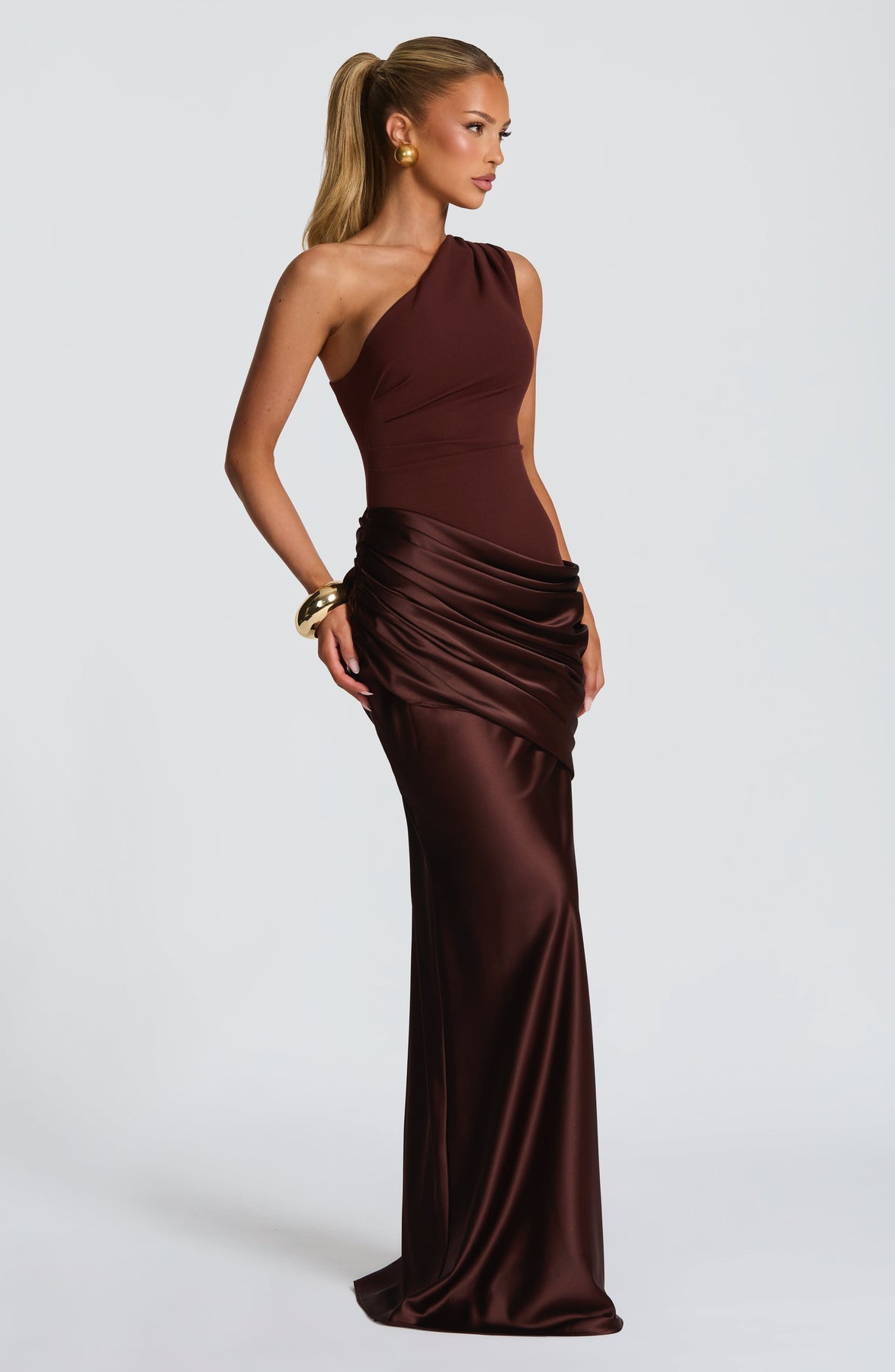 Serelune - Satin Maxikleid Meerjungfrau