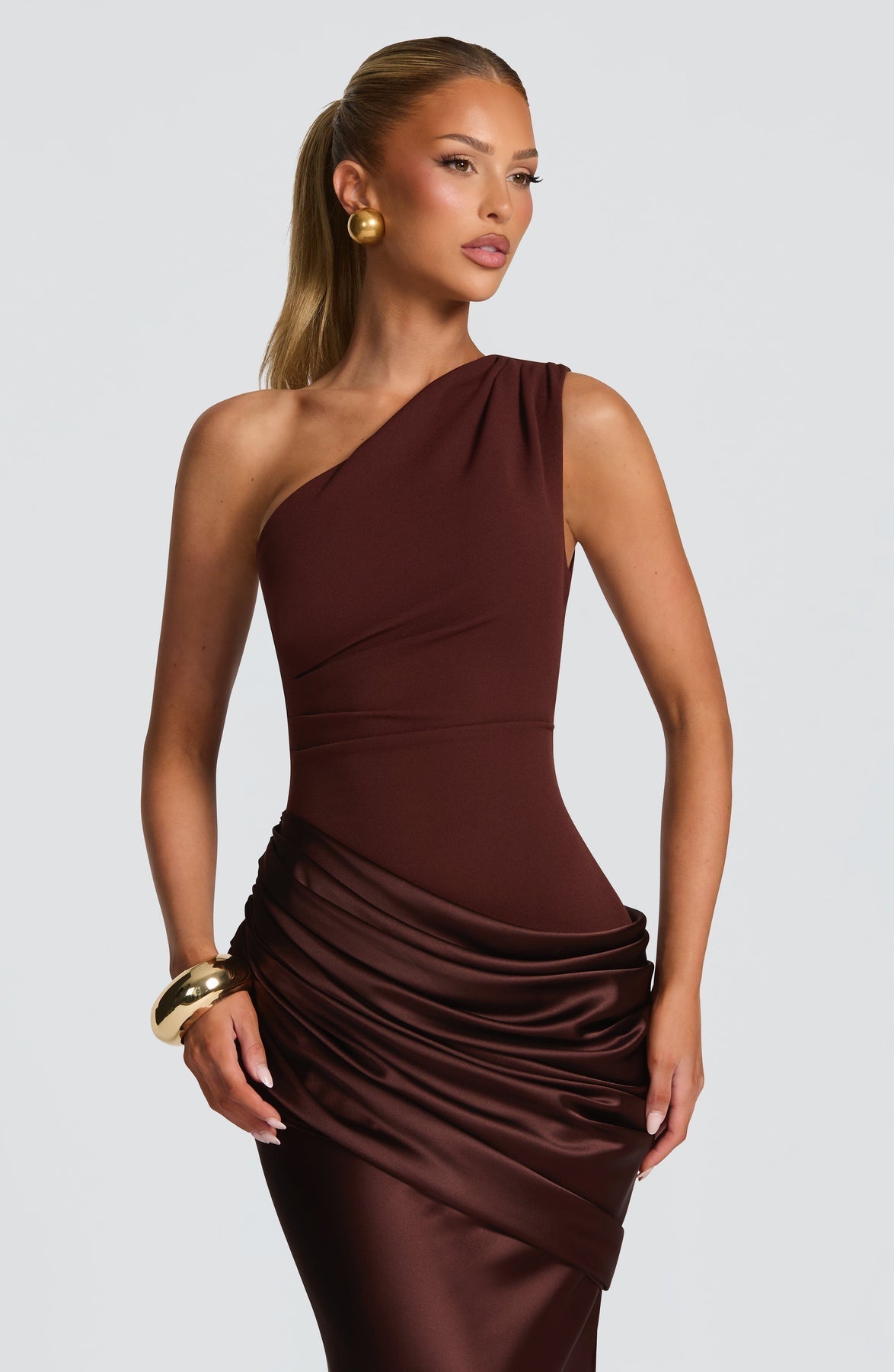 Serelune - Satin Maxikleid Meerjungfrau