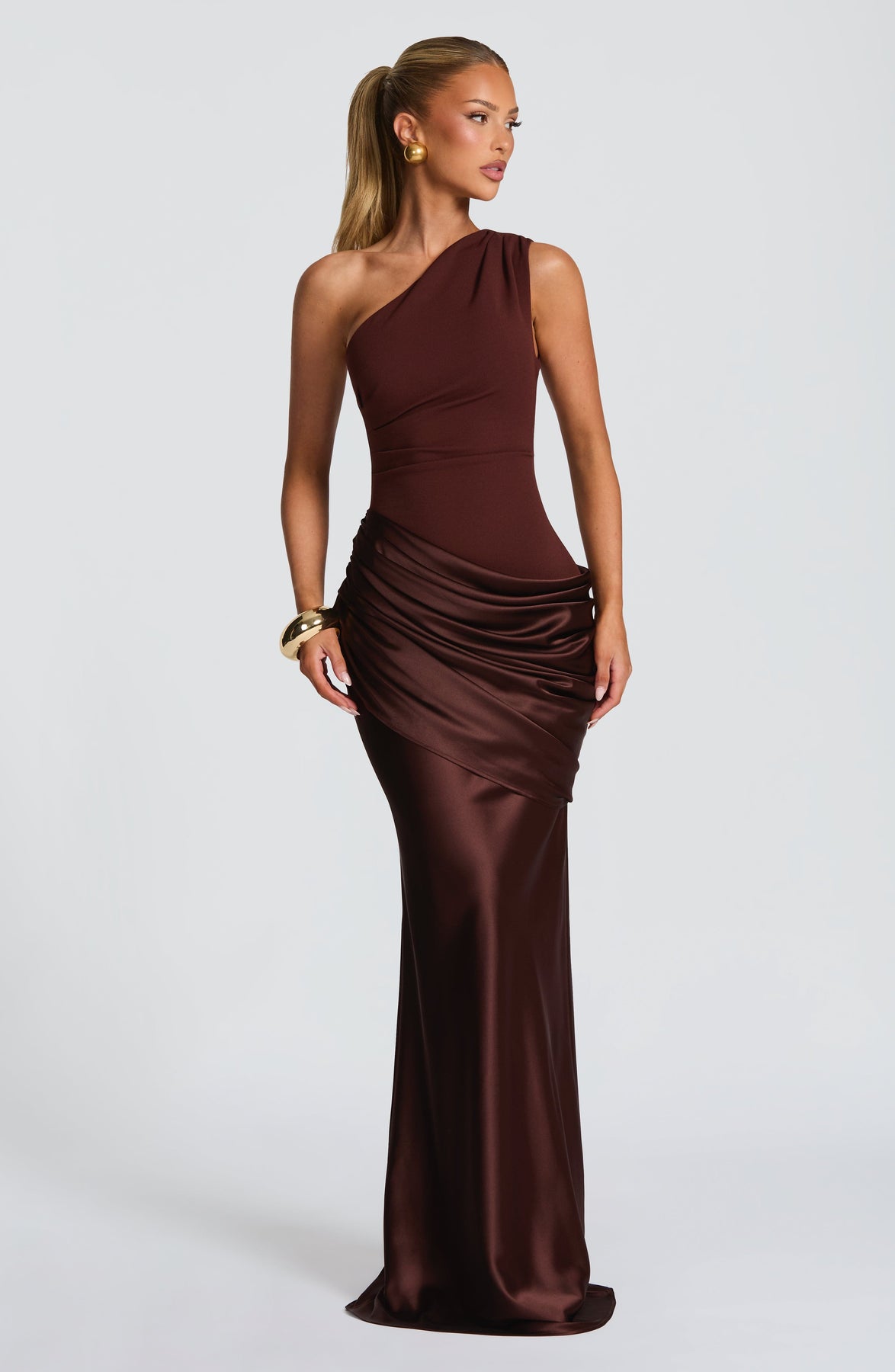 Serelune - Satin Maxikleid Meerjungfrau