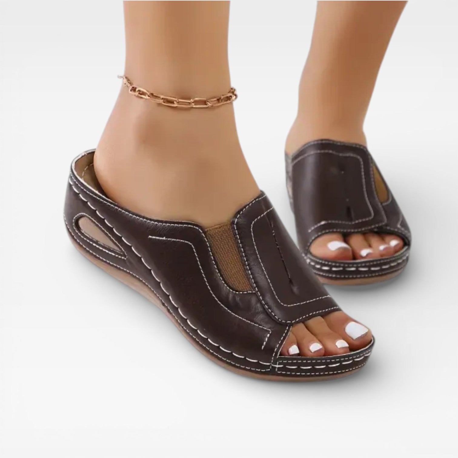 Loravia - Damen Sommer Sandalen Slip On Komfort