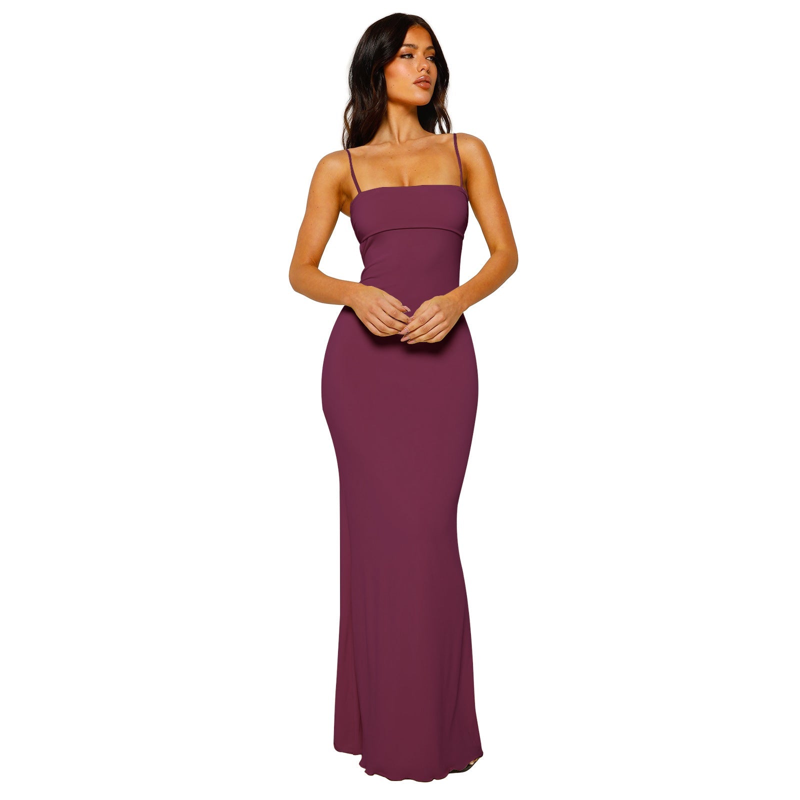 Elena - Backless Maxi Dress with Figure-Hugging Fit