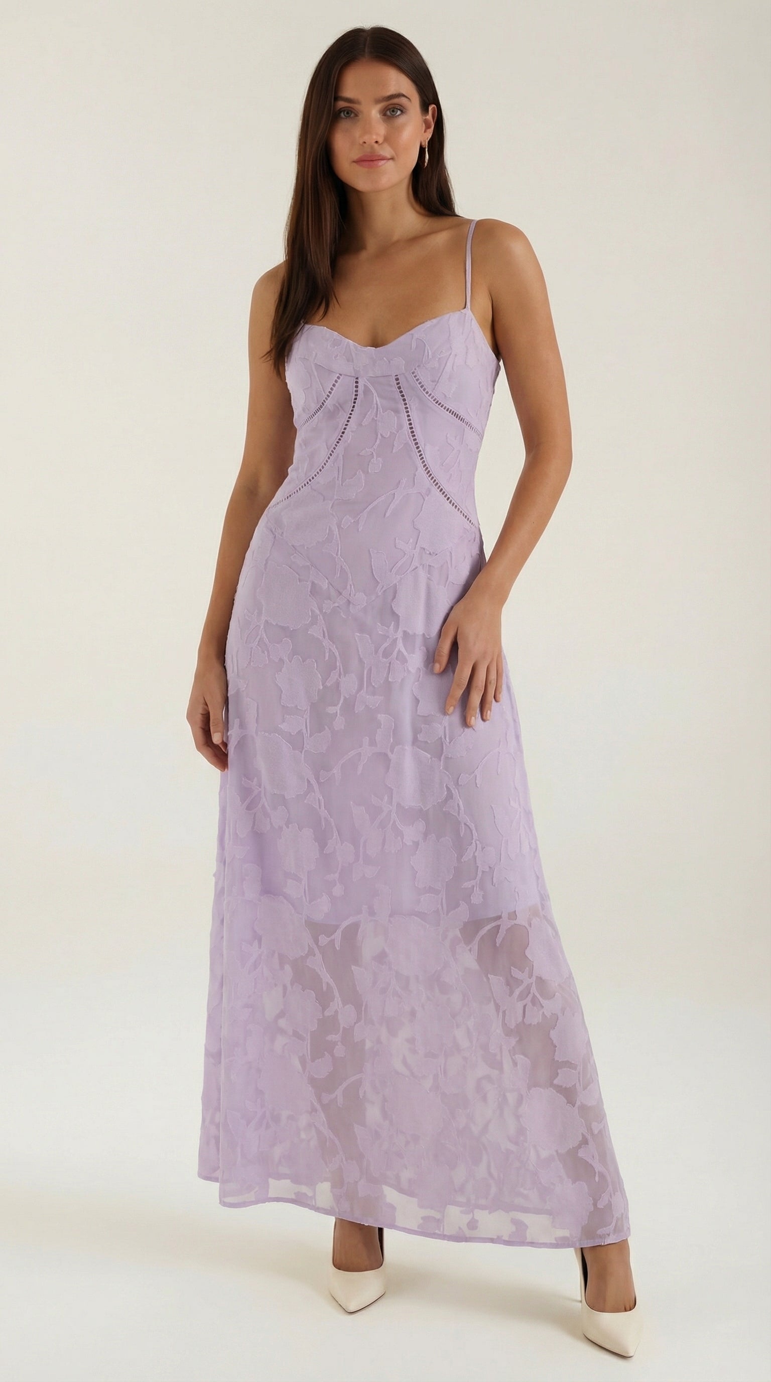 Aravelle - Vestido largo de jacquard