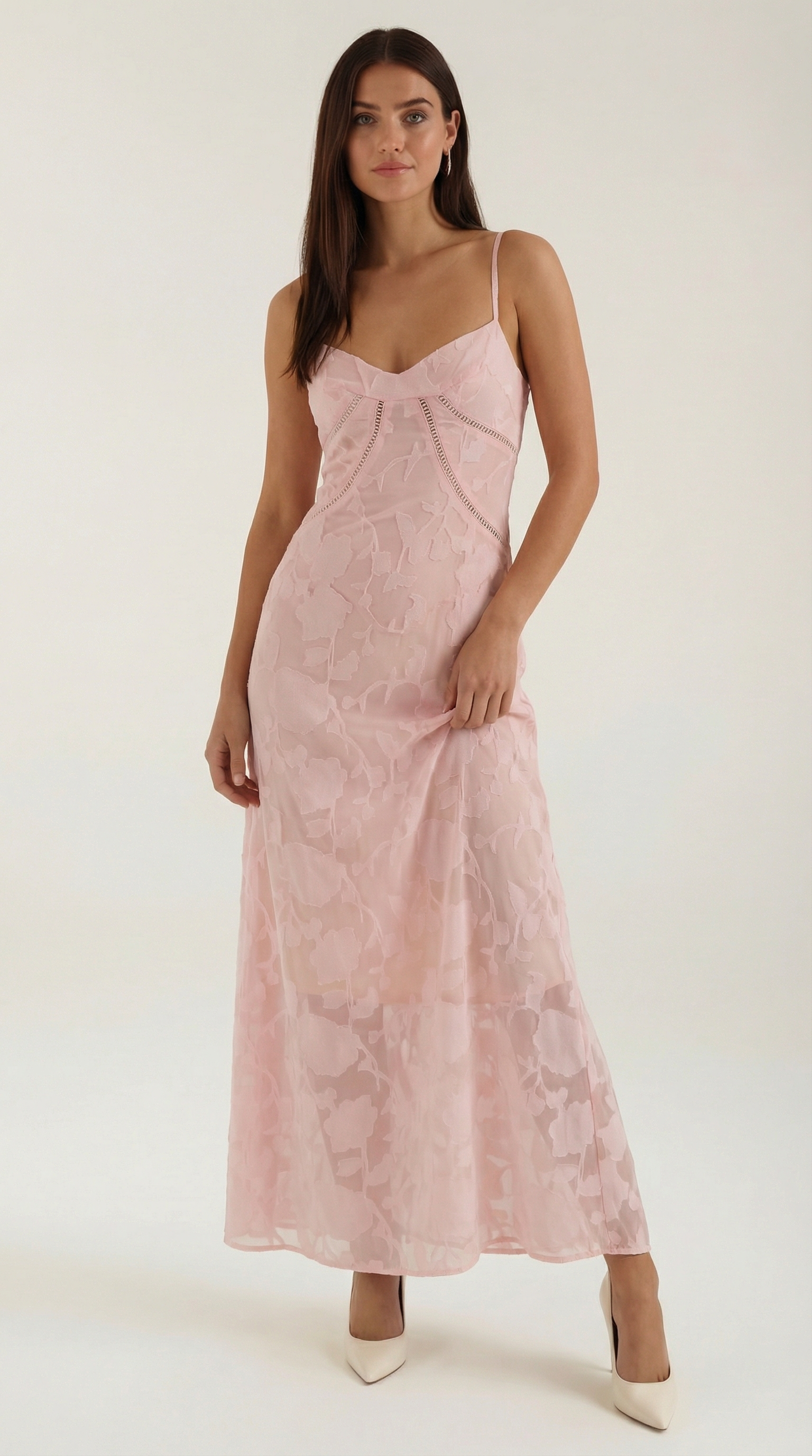 Aravelle - Vestido largo de jacquard
