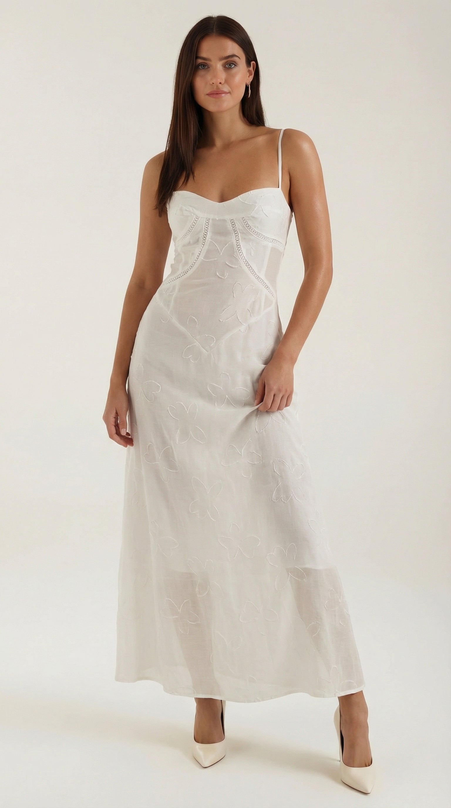Aravelle - Vestido largo de jacquard