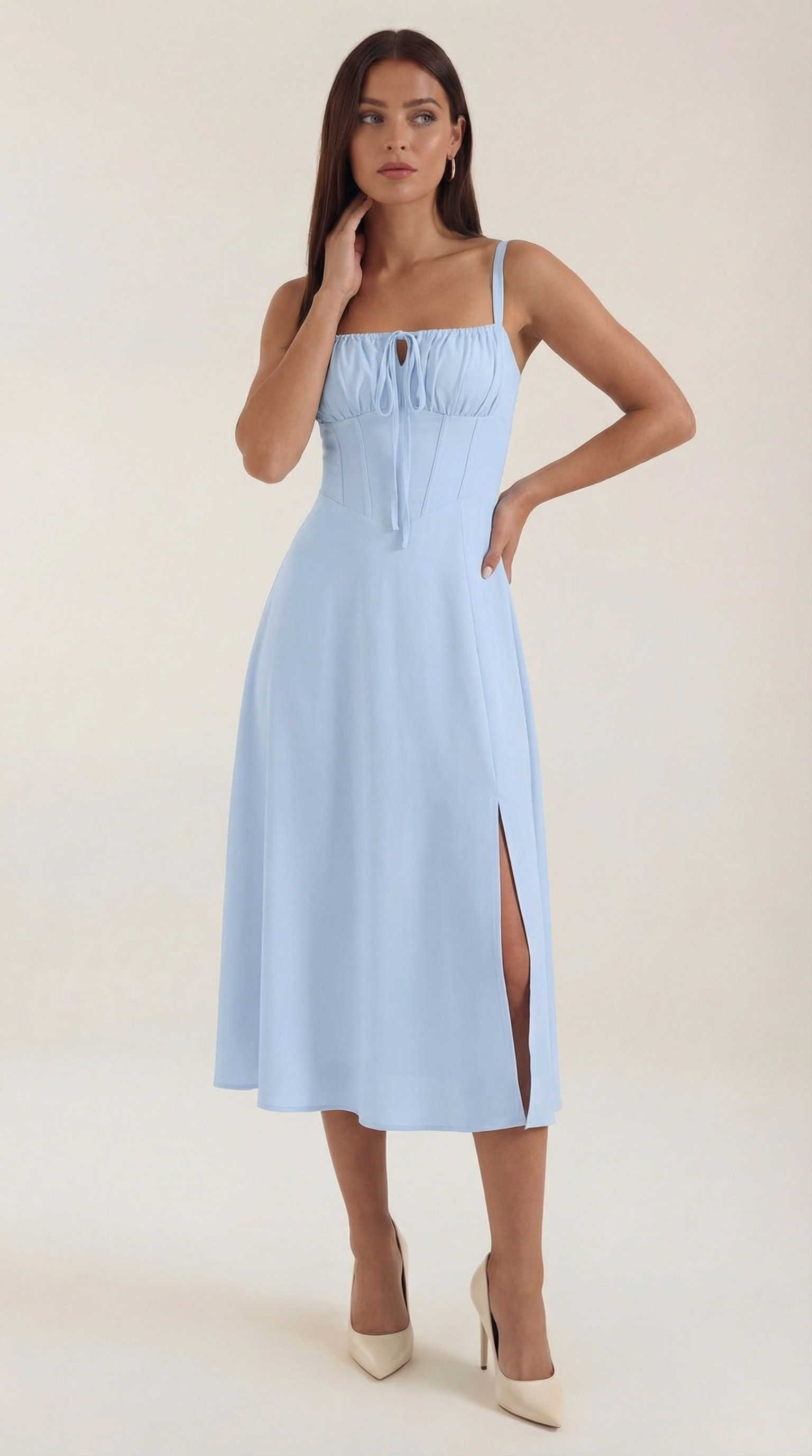 Aveline - Vestido midi con cordones