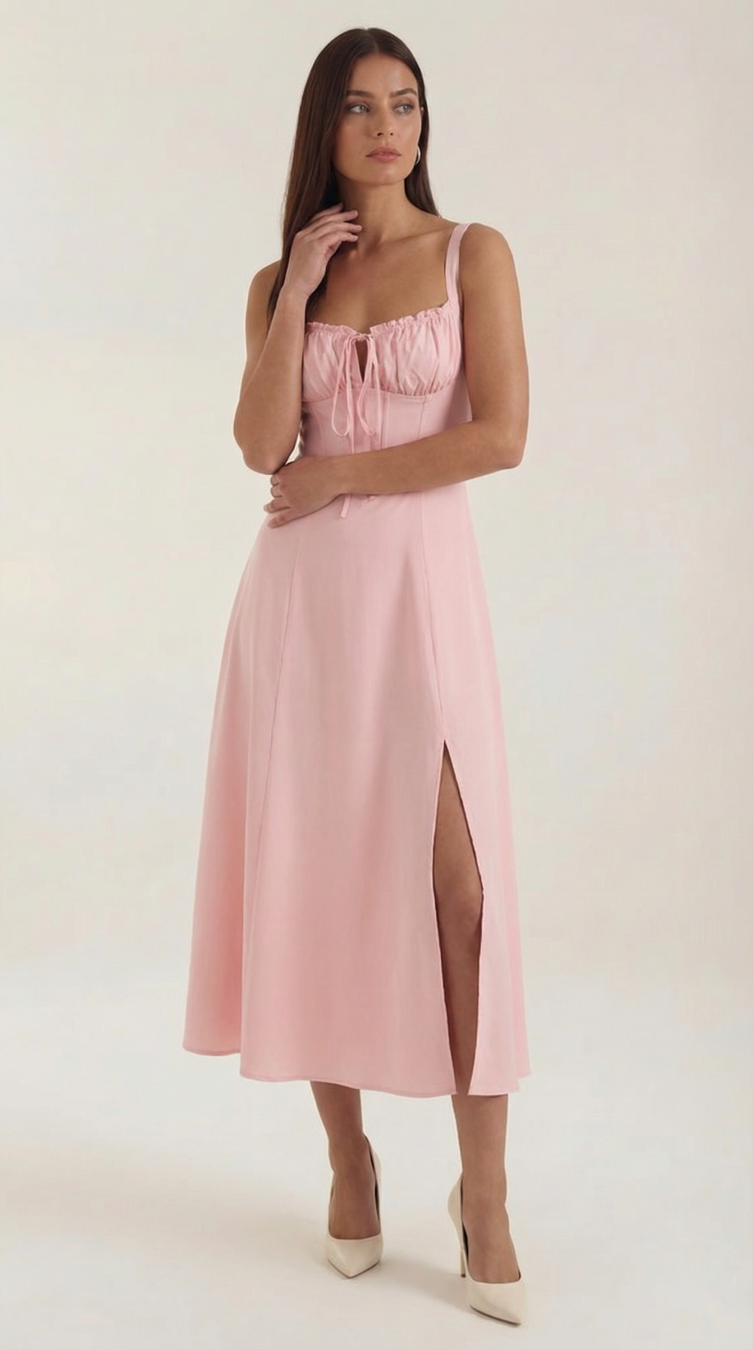 Aveline - Vestido midi con cordones