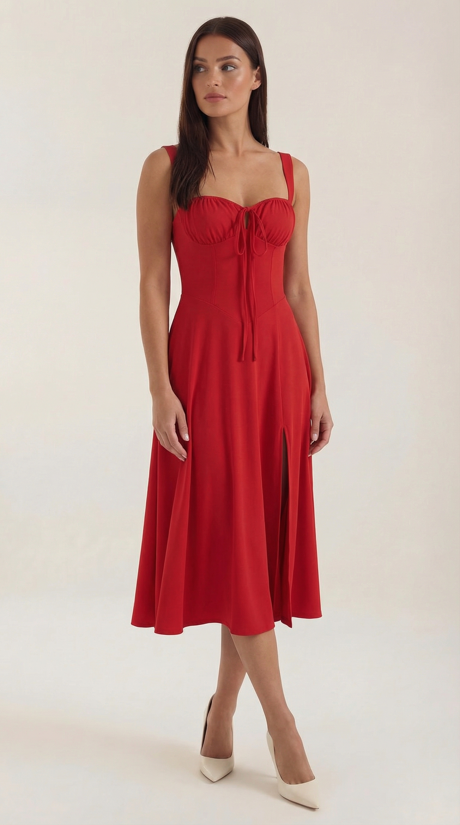 Aveline - Vestido midi con cordones